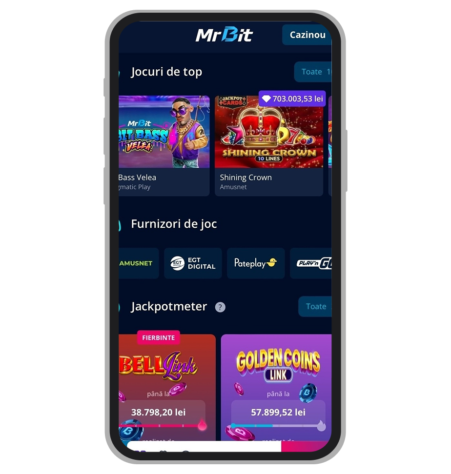 Pagina principală a cazinoului