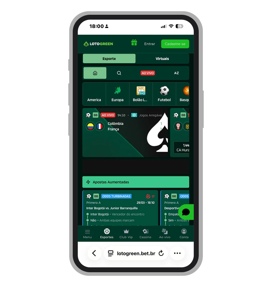 Lotto Green é uma das novas plataformas com oferta bastante divercificada de mercados para esportes principais 