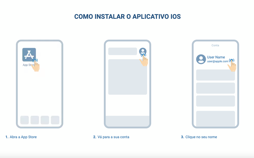 Instalação do aplicativo 1xBet para iOS