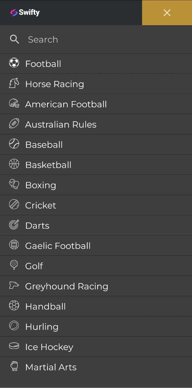 Sports Menu