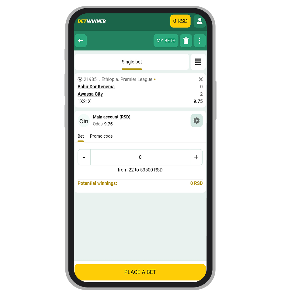 BetWinner Betslip