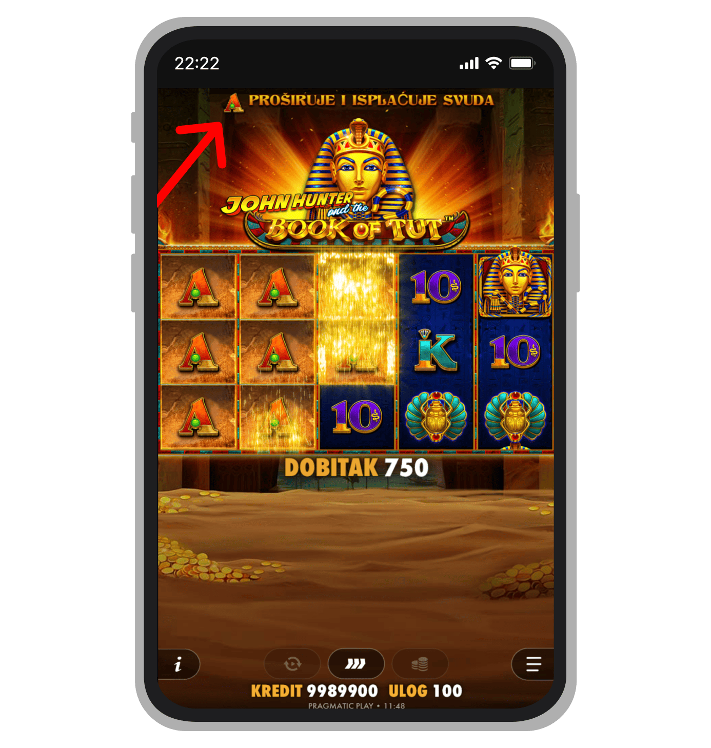 Proširujući simbol u Book of Tut