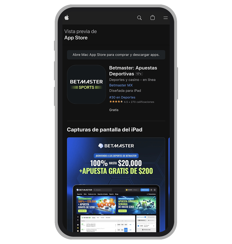 Descargar Betmaster en iOS