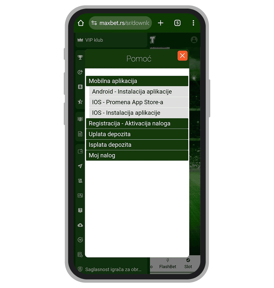 MaxBet linkovi za download aplikacije