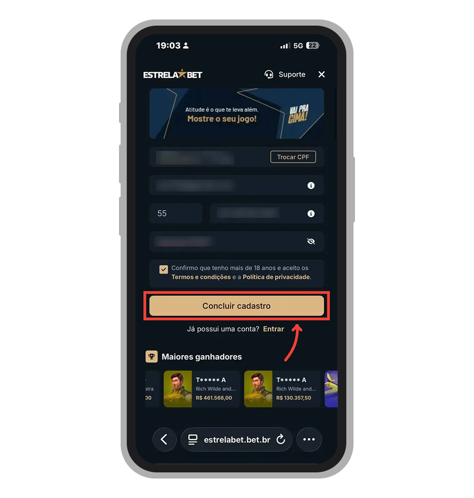 Formulário de registro