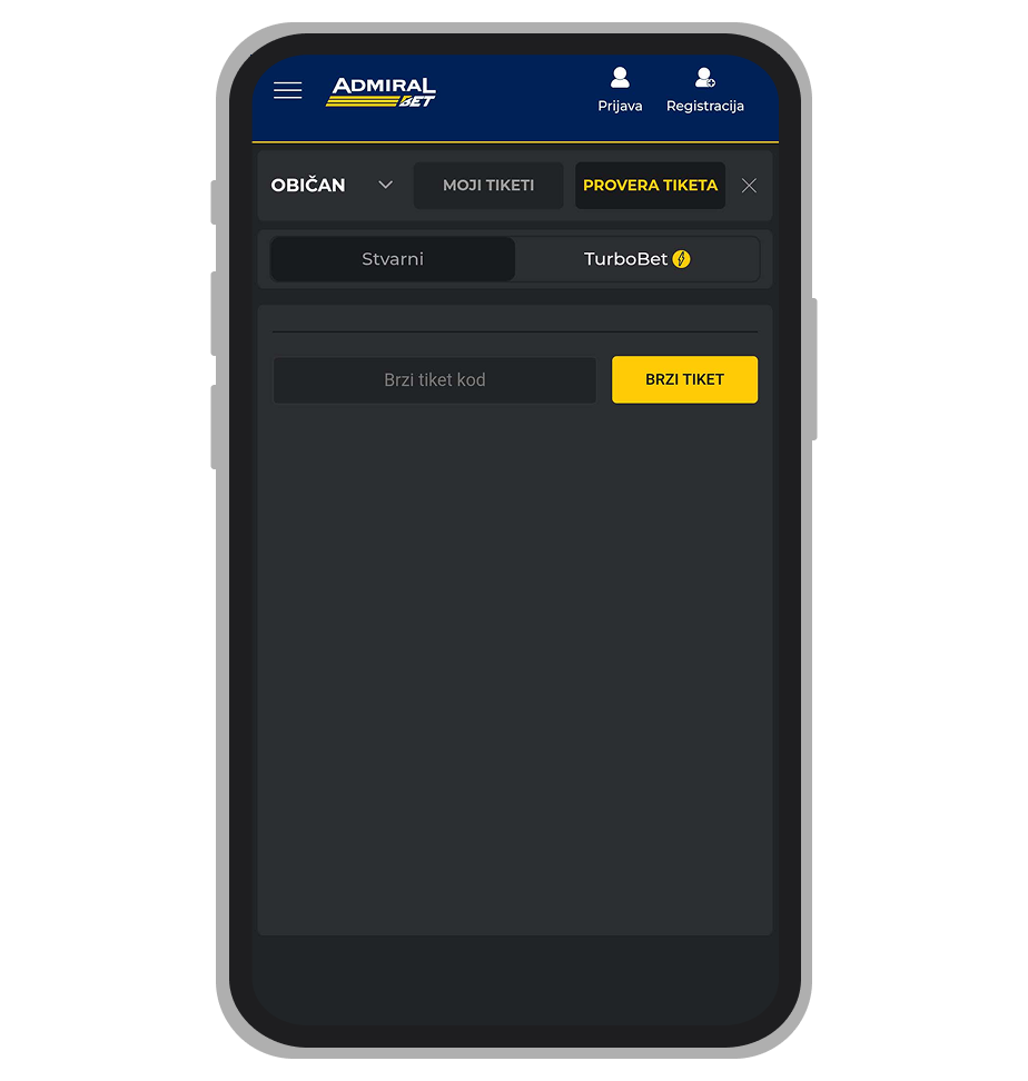 Admiral Bet status tiketa