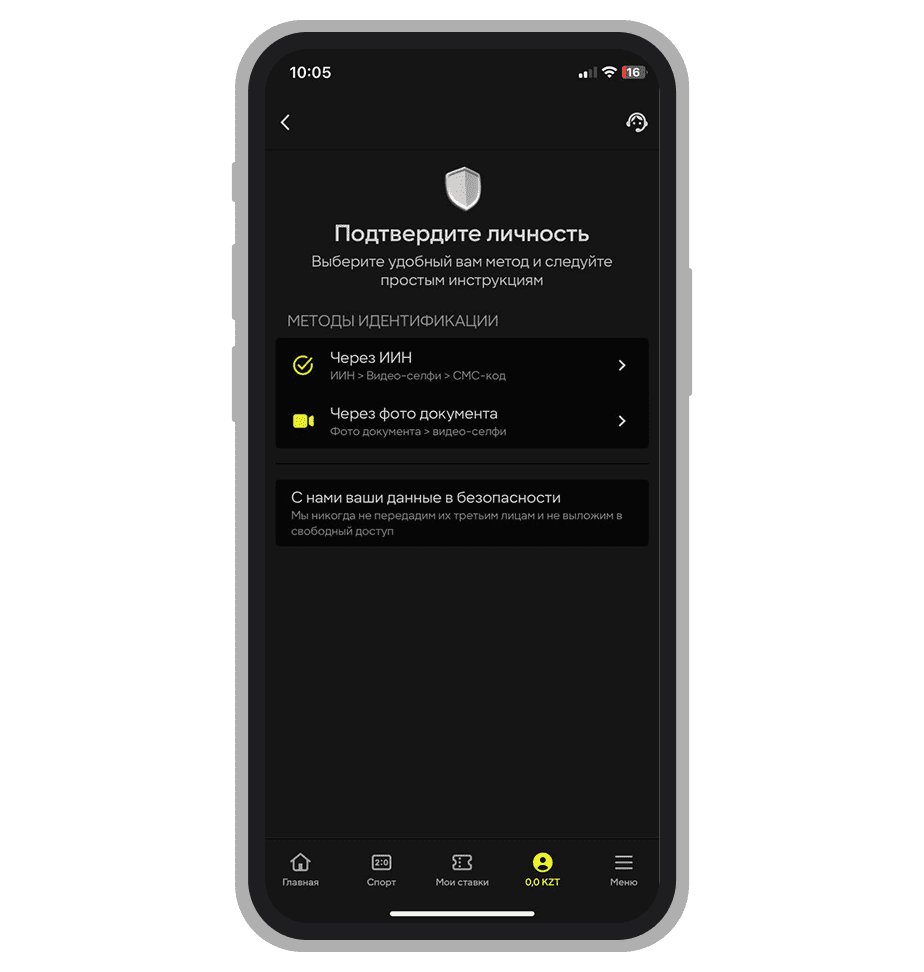 Начало верификации