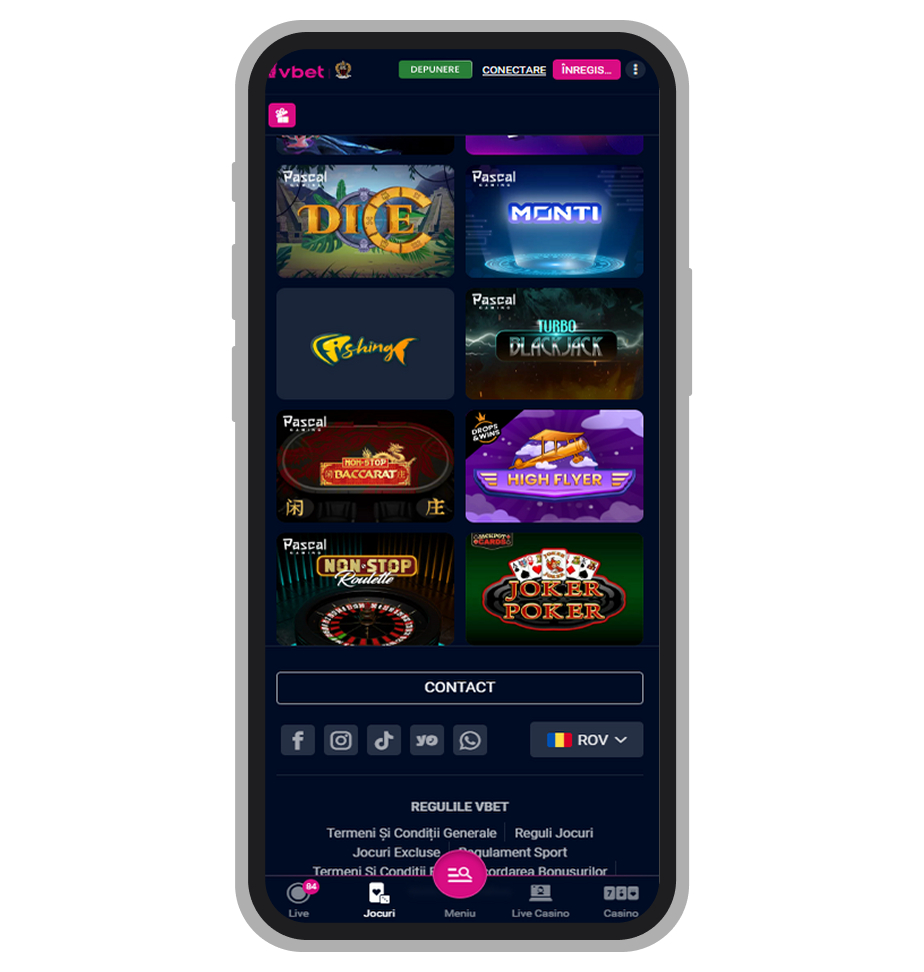 Jocuri de masă Victorybet Casino