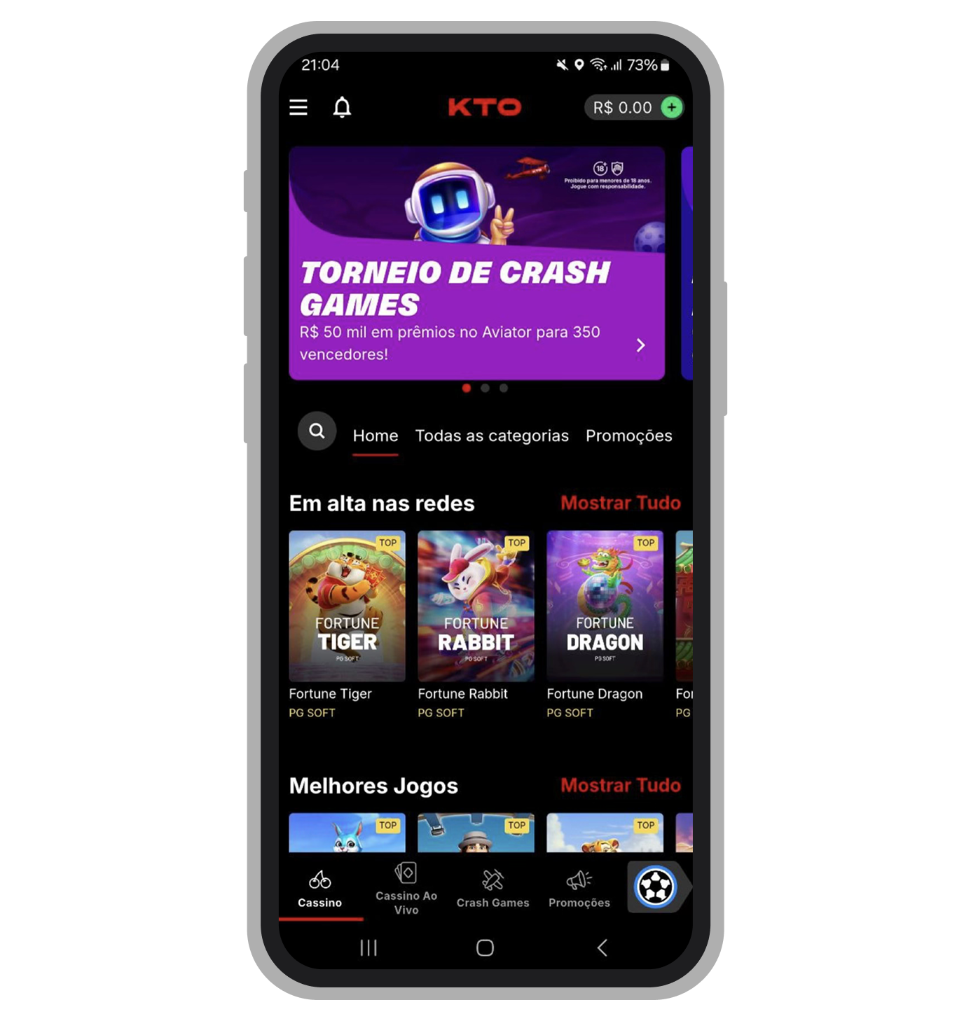 Aplicativo de KTO cassino  para Android