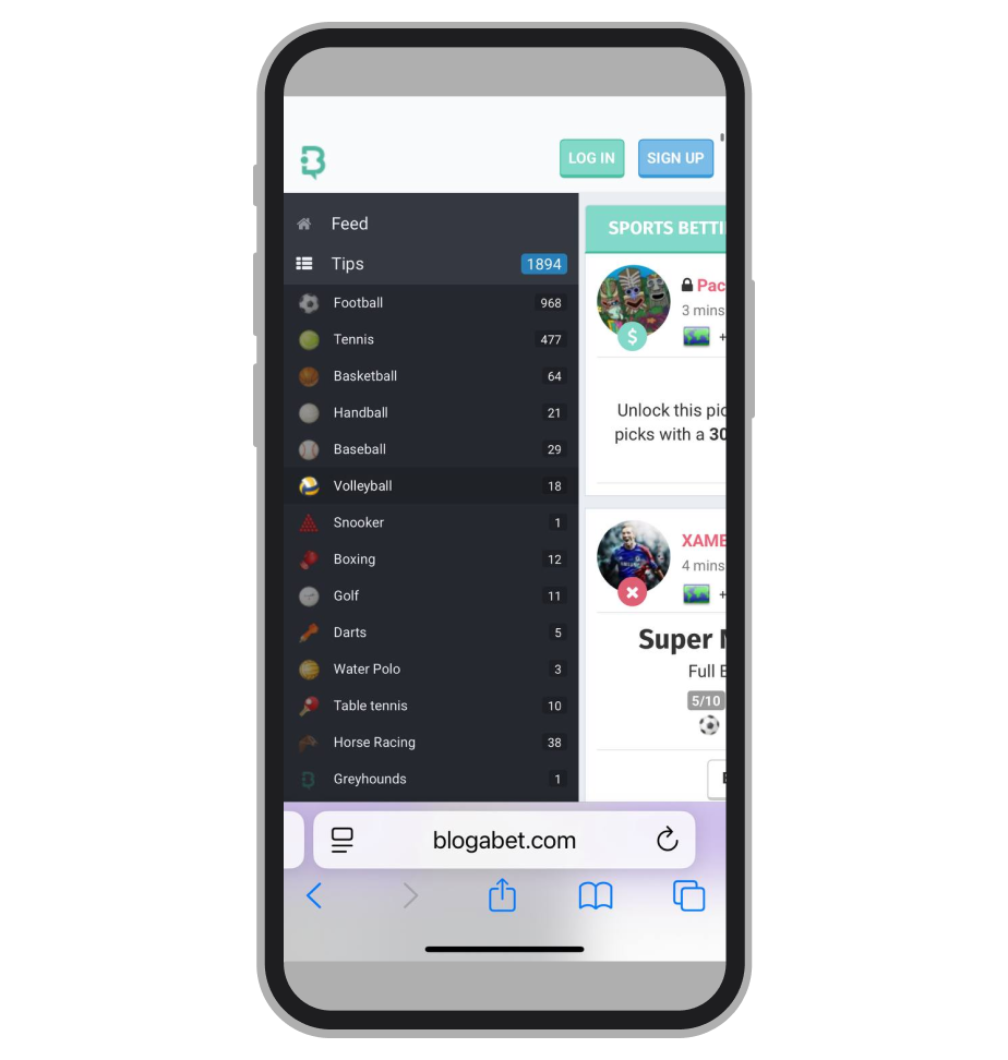 Главная на Blogabet