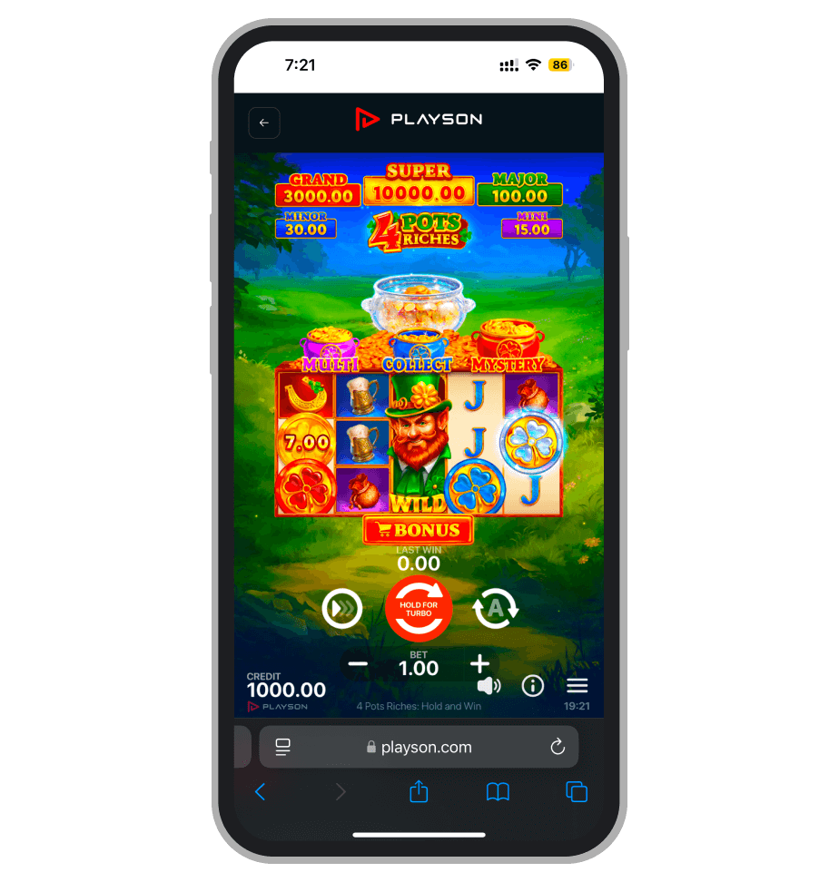 Джекпоты в 4 Pots Riches: Hold and Win