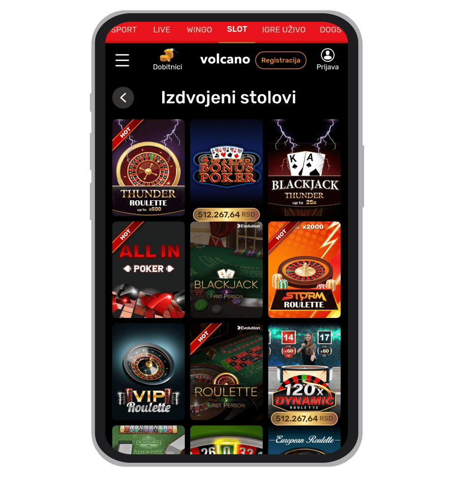 Volcanobet stone igre