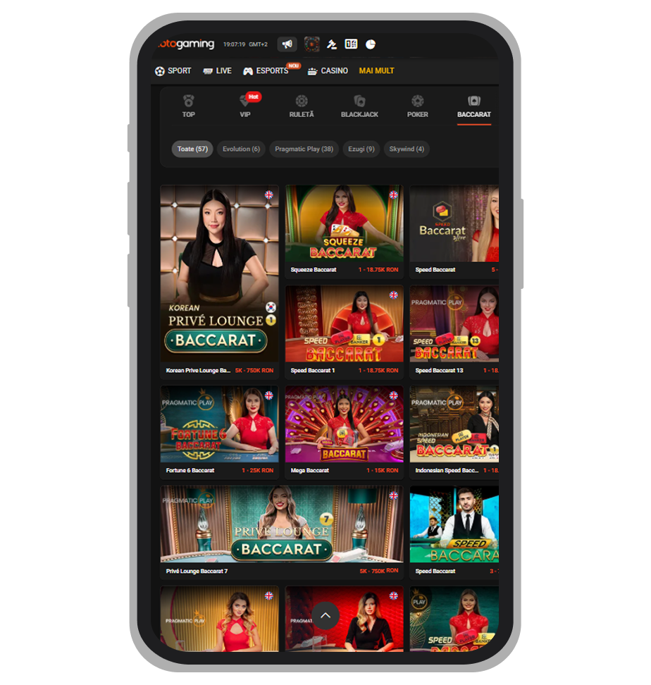 Baccarat live TotoGaming 