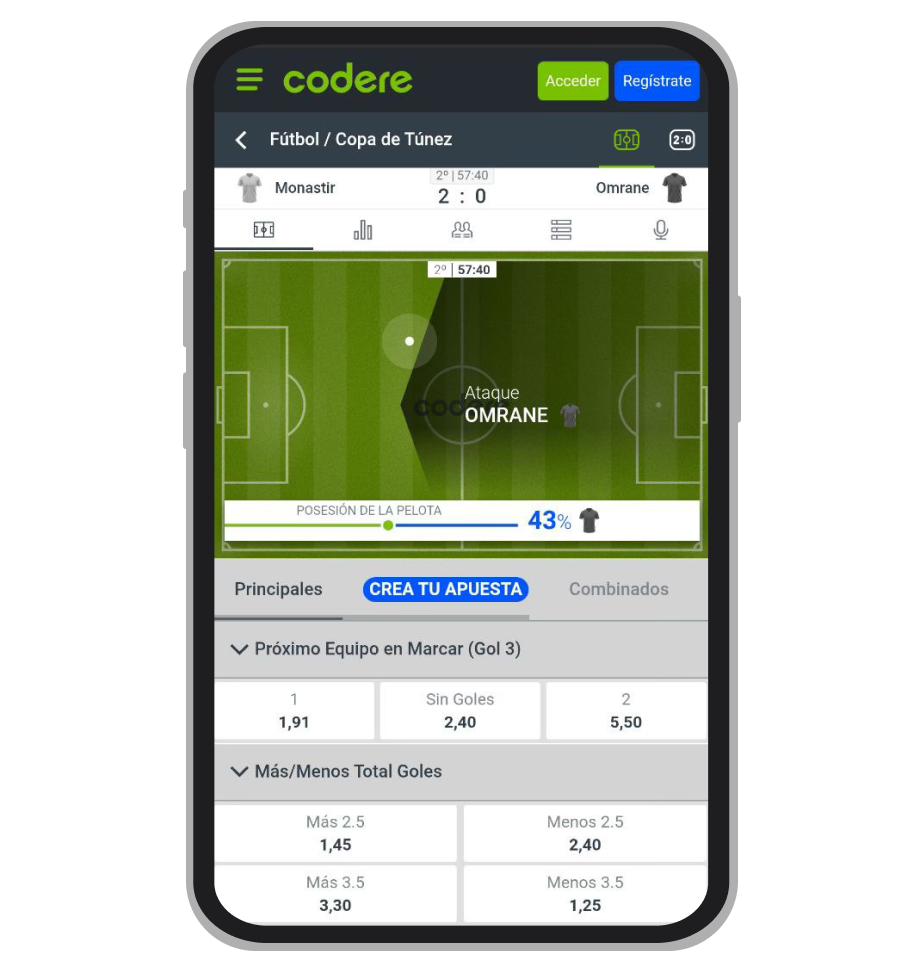 Copa de Túnez. Fútbol. Codere