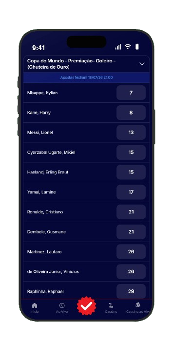 Odds para o artilheiro da Copa do Mundo 2026 na HiperBet: Mbappé 7, Kane 8, Messi 13 e mais