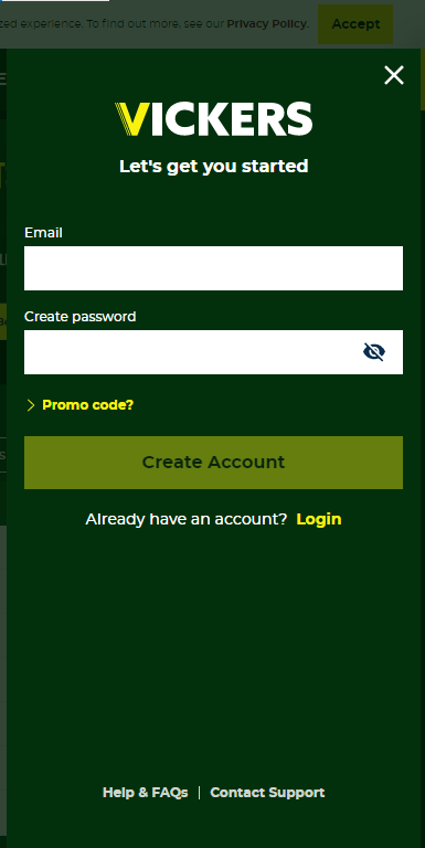 Enter email and password