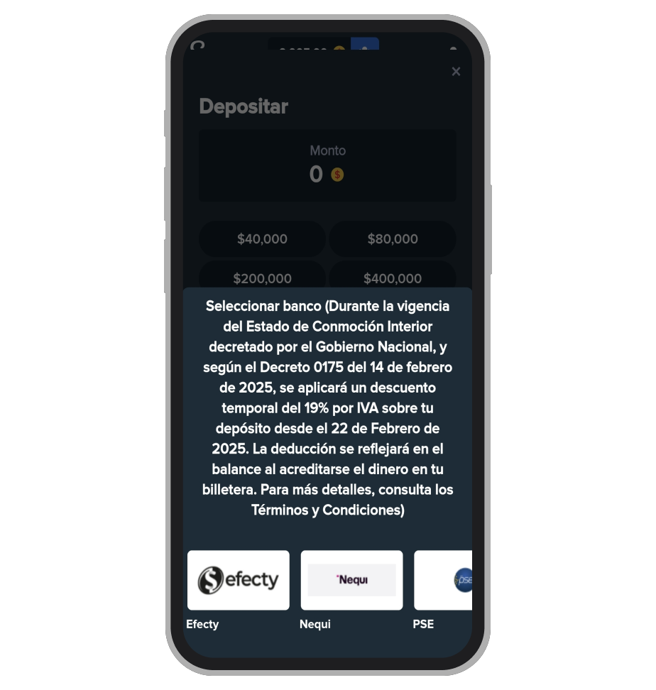 Métodos de depósito Stake