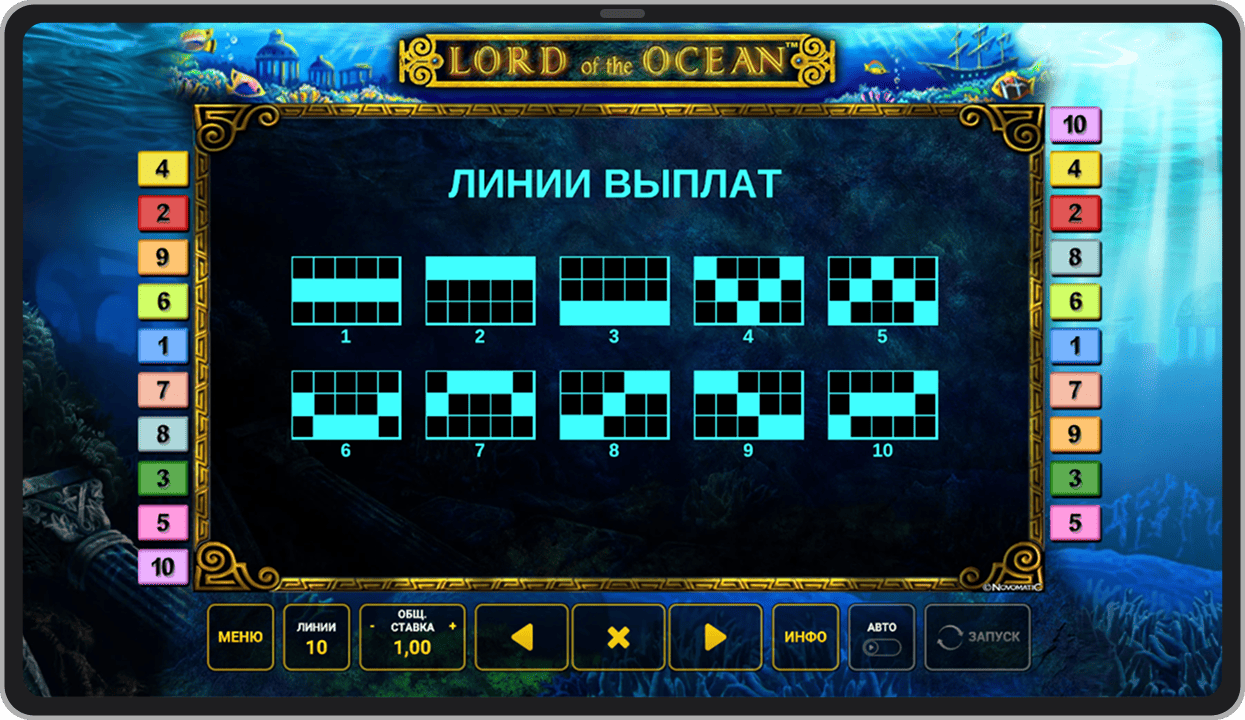 Линии выплат