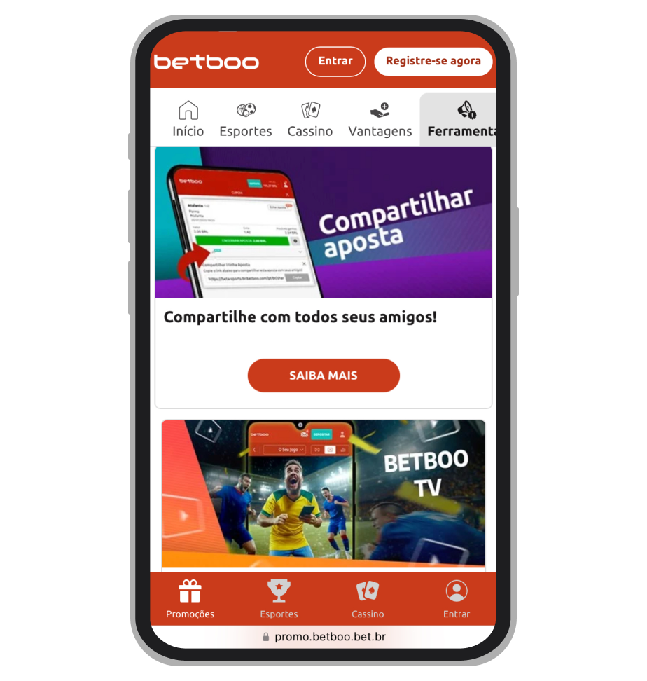 Ferramentas disponíveis na plataforma