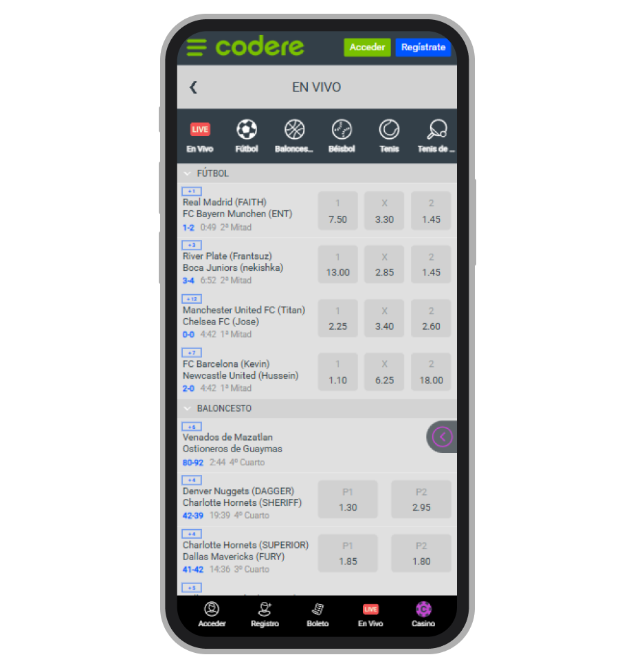 Codere Apuestas en Vivo