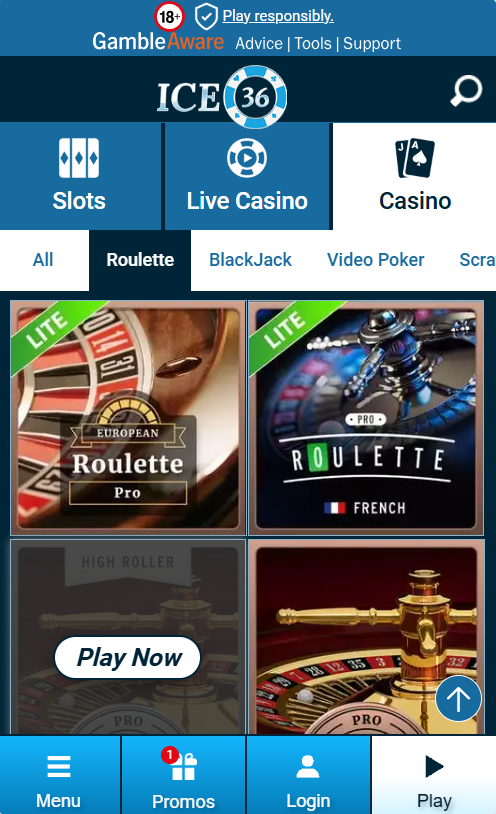 Roulette page