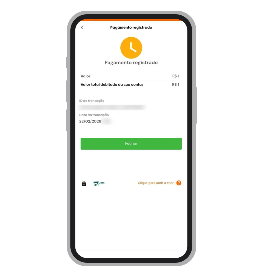 Saque solicitado no aplicativo Betsson 