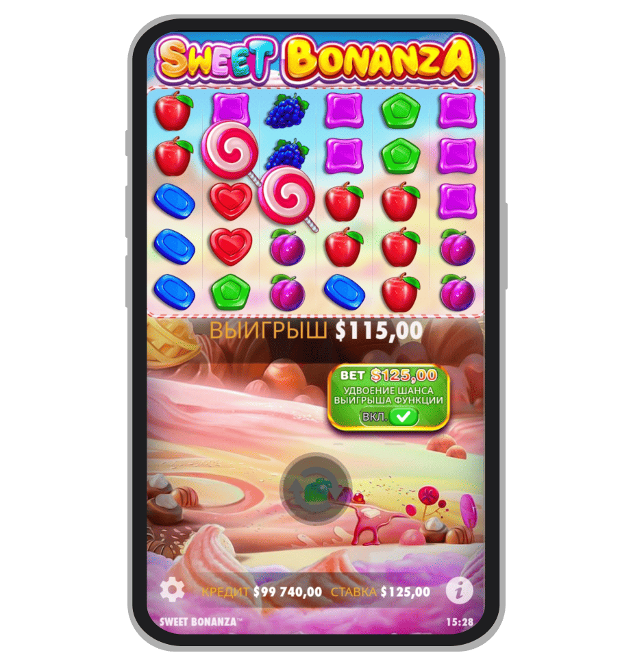Графика и интерфейс Sweet Bonanza