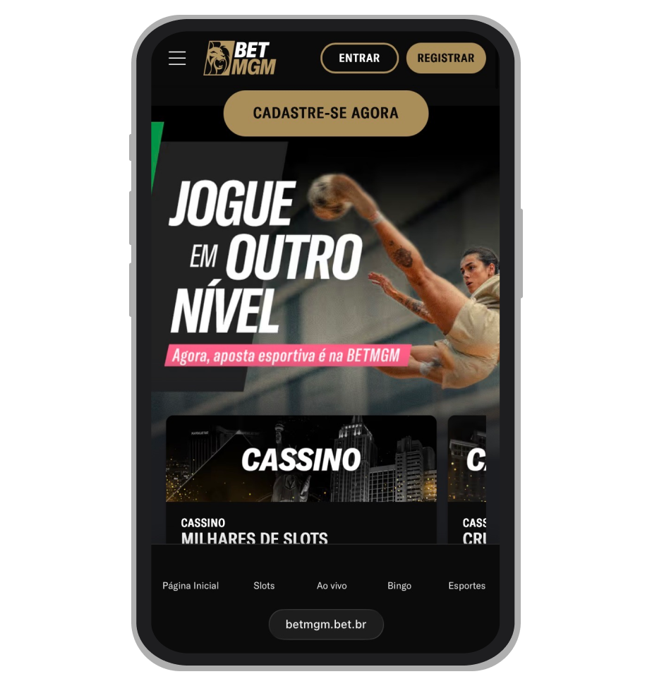 Página inicial da BetMGM
