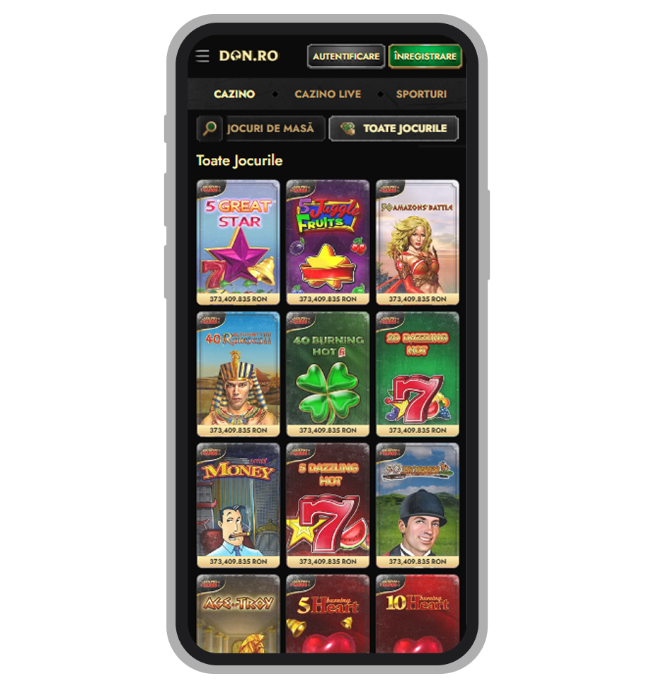 Toate jocuri disponibile la Don Cazino