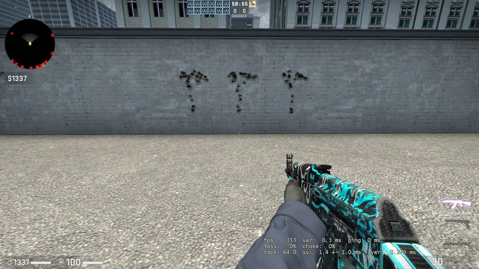 Паттерн зажима у АК-47