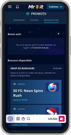 Bonusuri active MrBit Casino