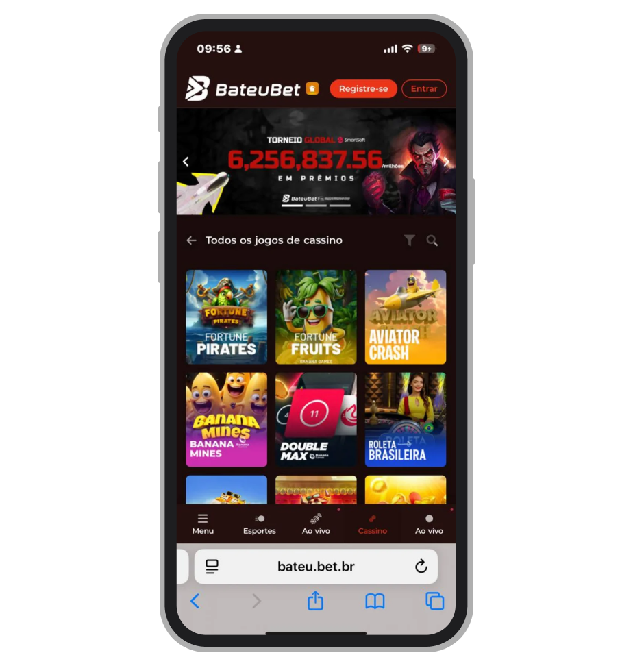 A página inicial do cassino Bateubet