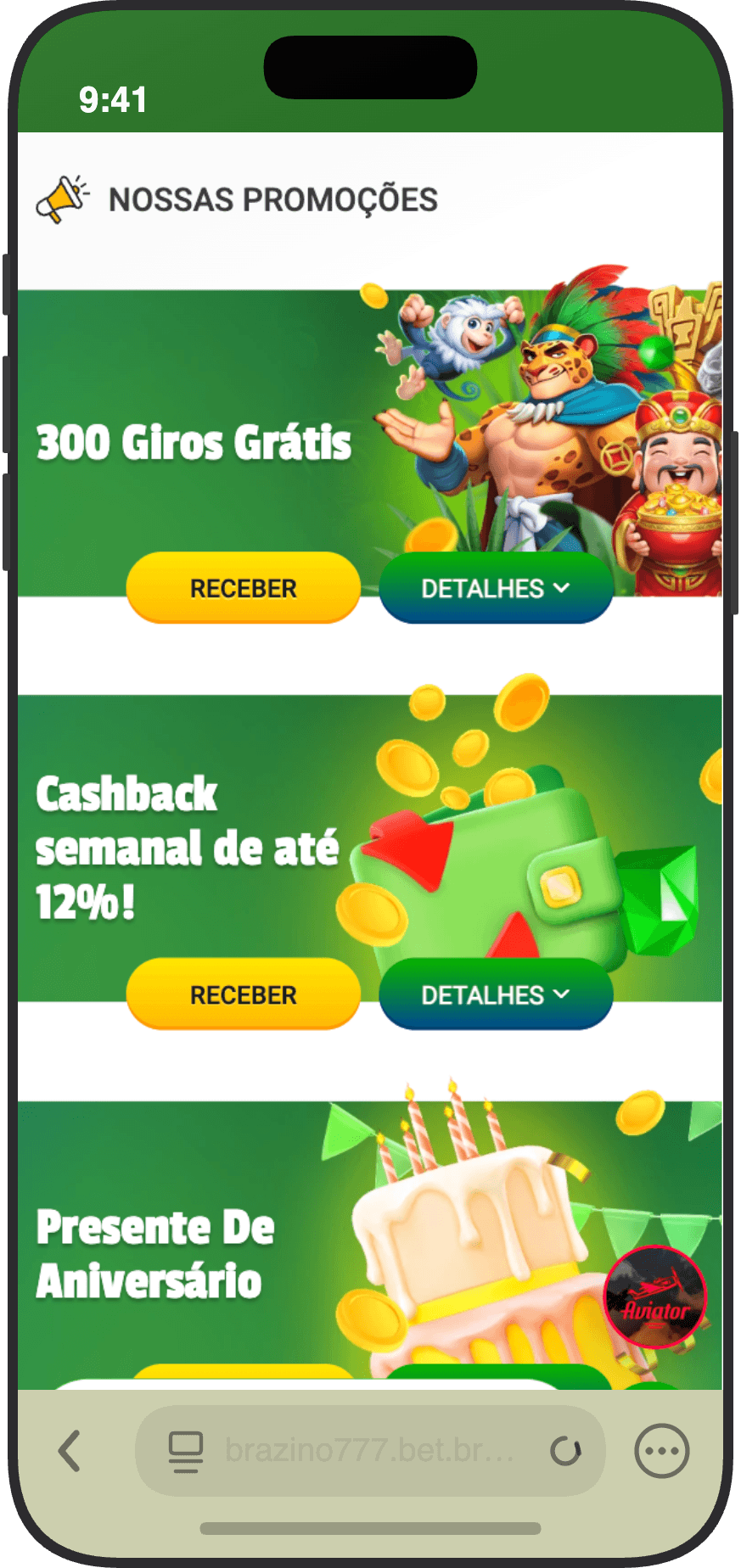 Promoções da Brazino777