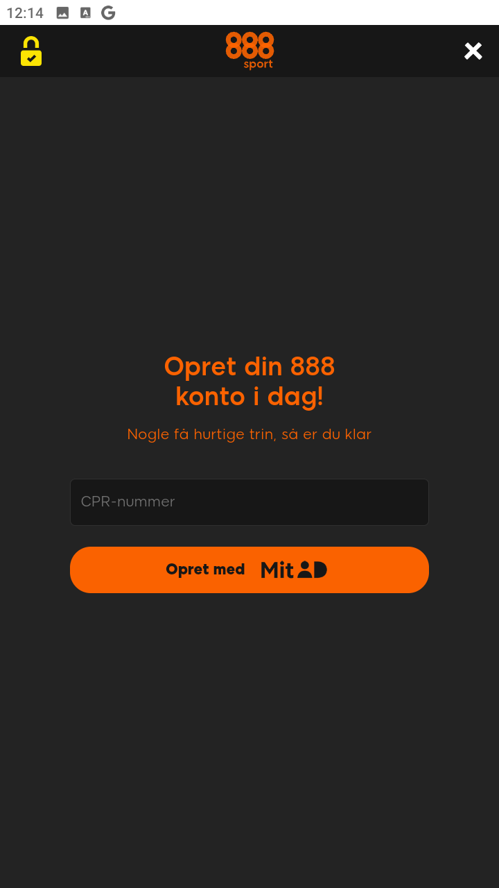 Oprettelse af konto