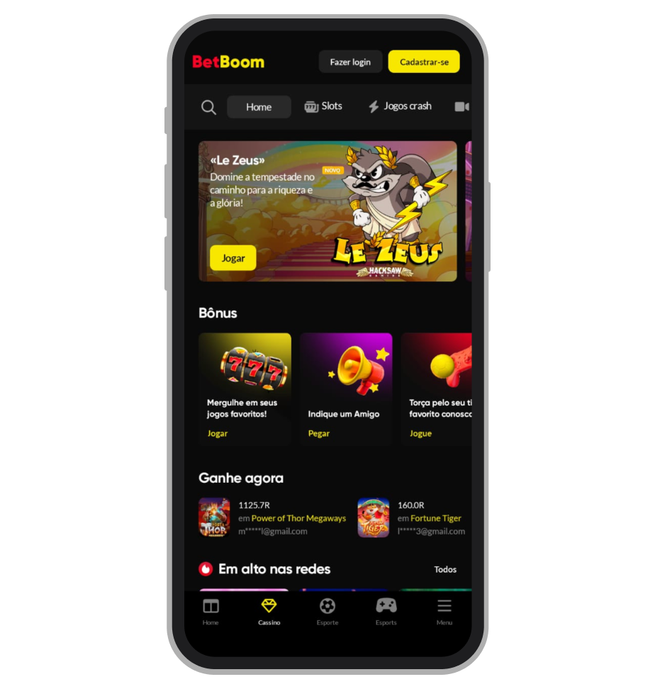 Cassino da BetBoom está disponível no app 