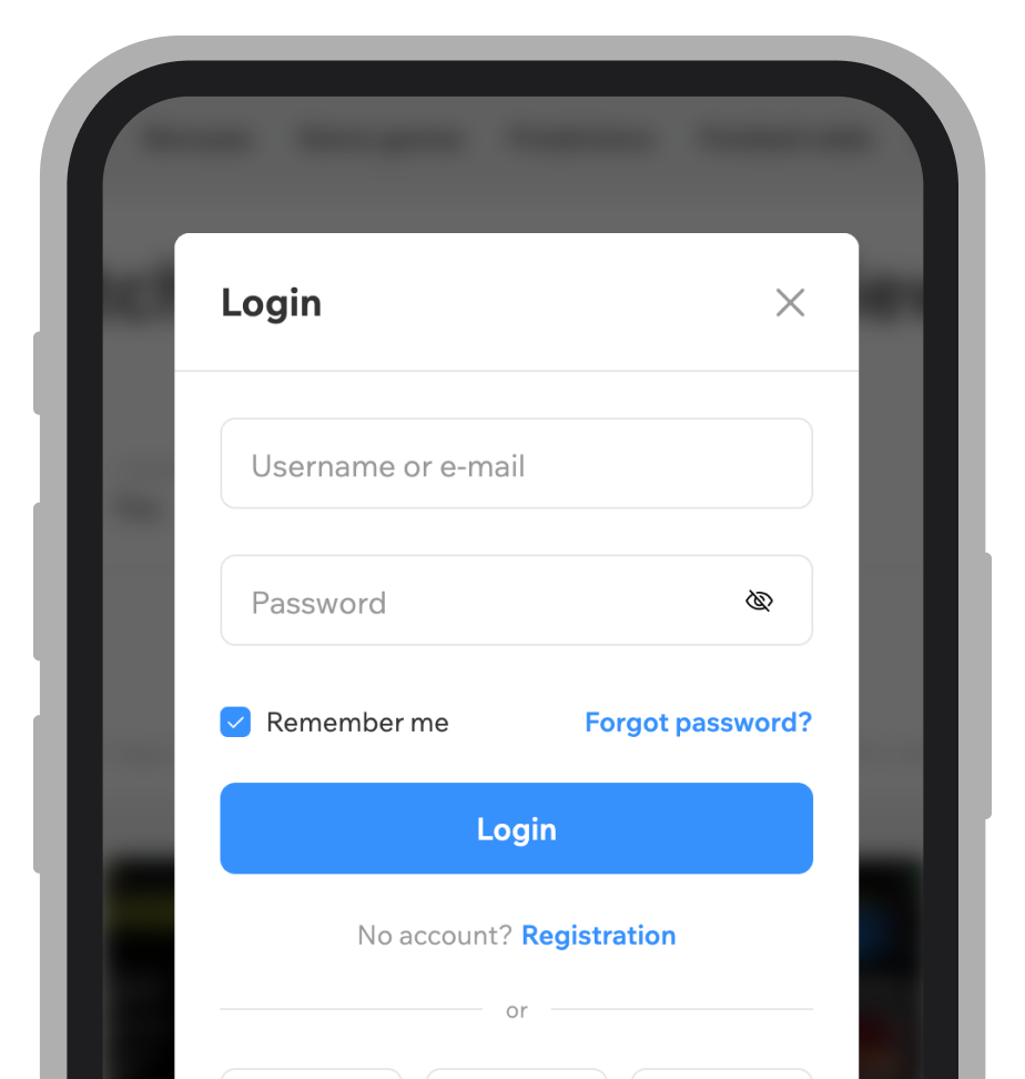 Step 1: Sign in or register