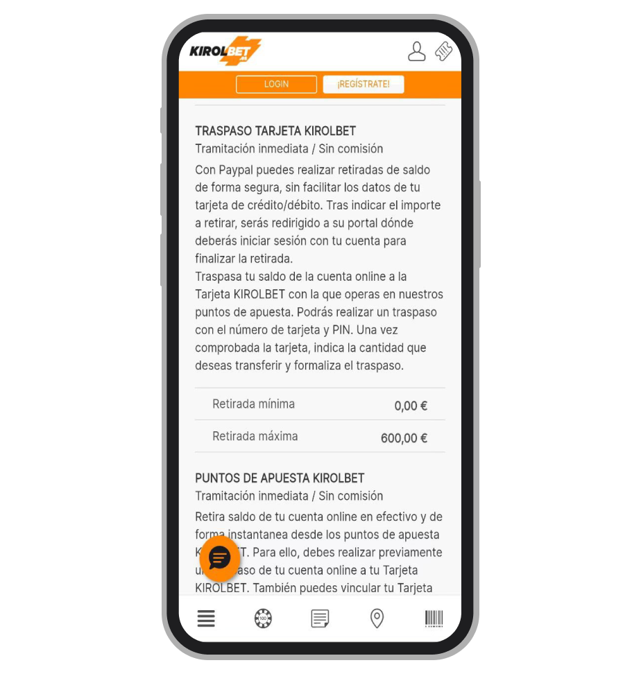 Información sobre Tarjeta Kirolbet
