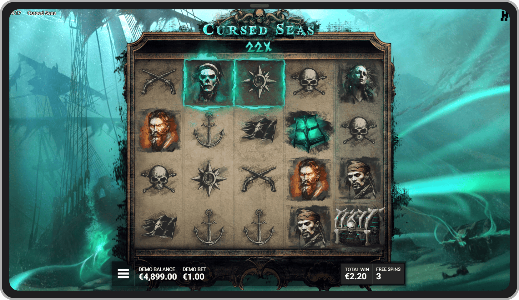 Jocul bonus Comoara Sunken (Sunken Treasure)