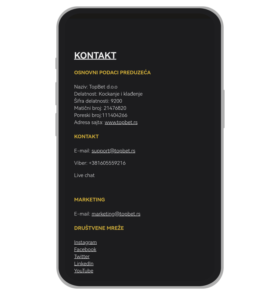 Kontakt informacije