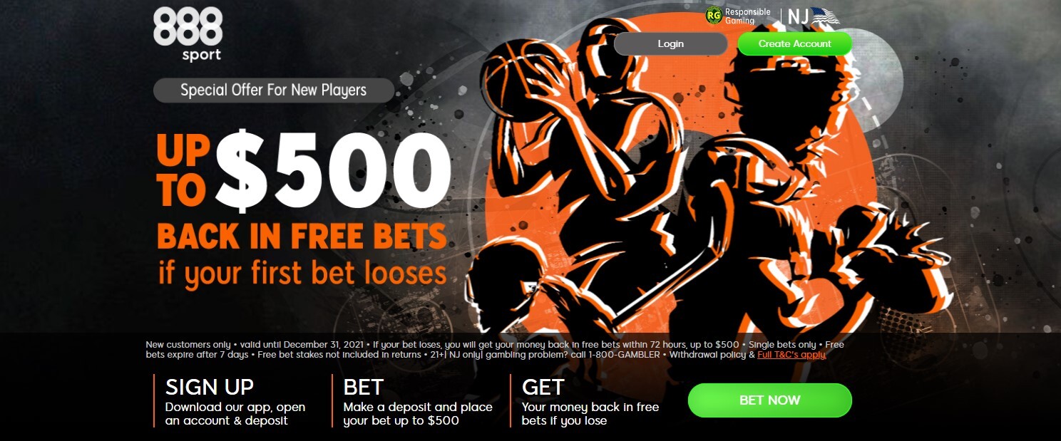 888Sport Launches As Seventh New Jersey Betting Site