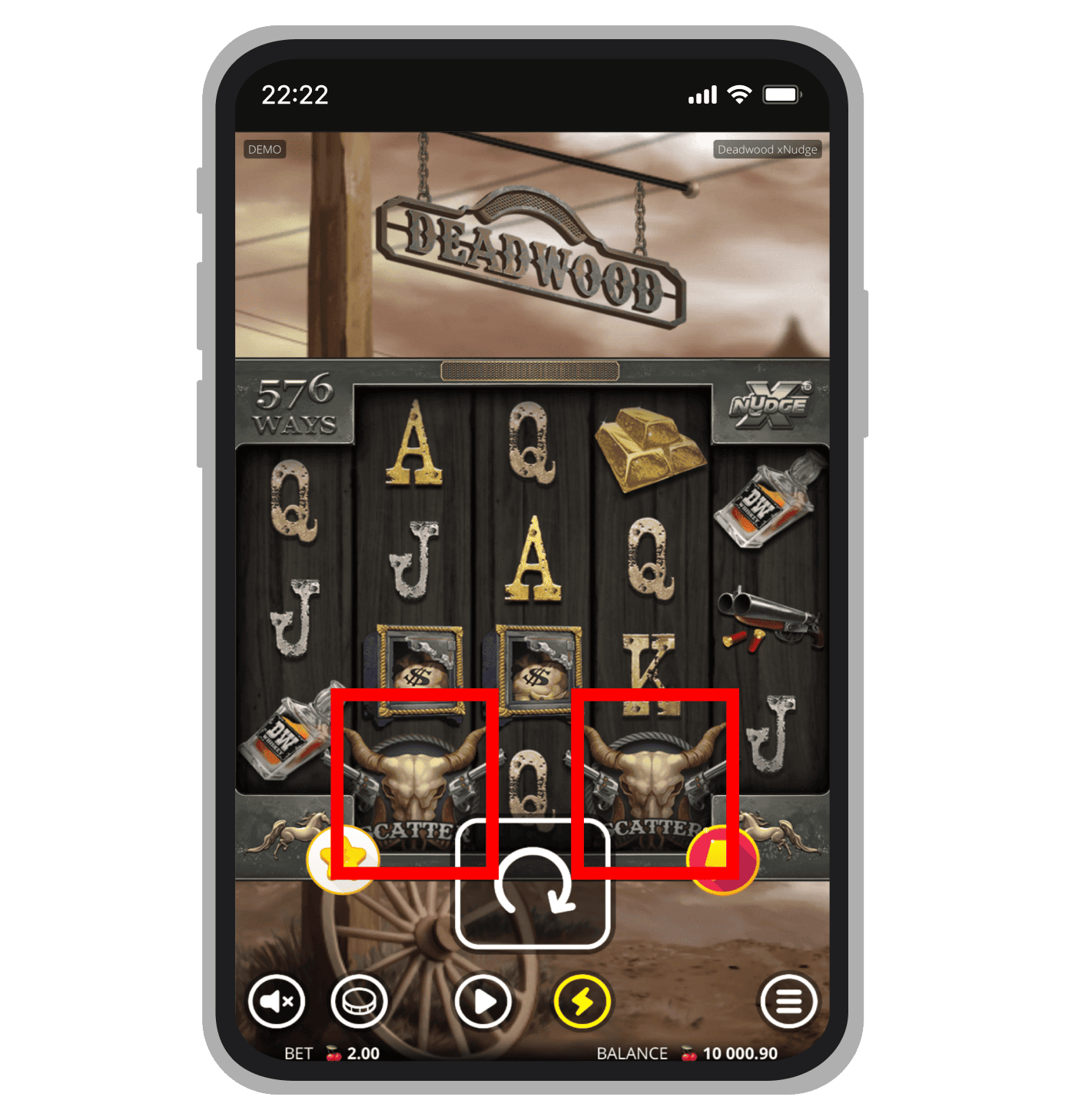 Scatter simboli u Deadwood