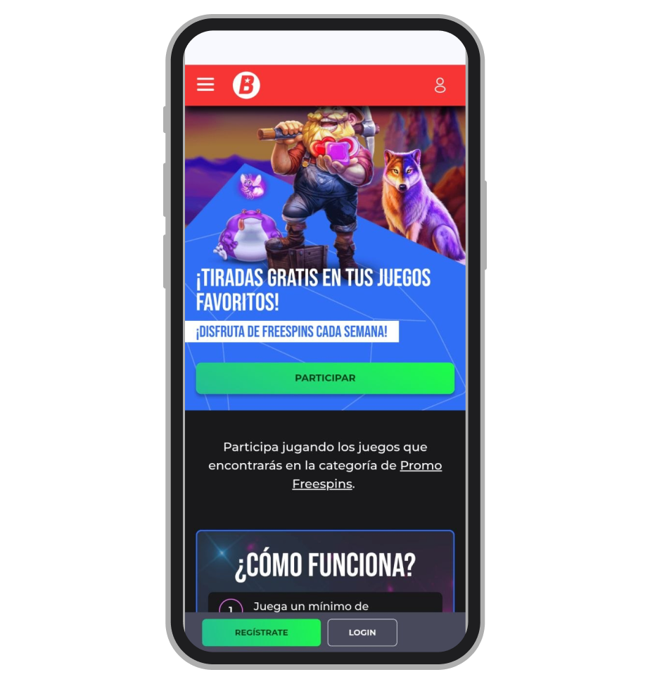 Free spins para juegos seleccionados