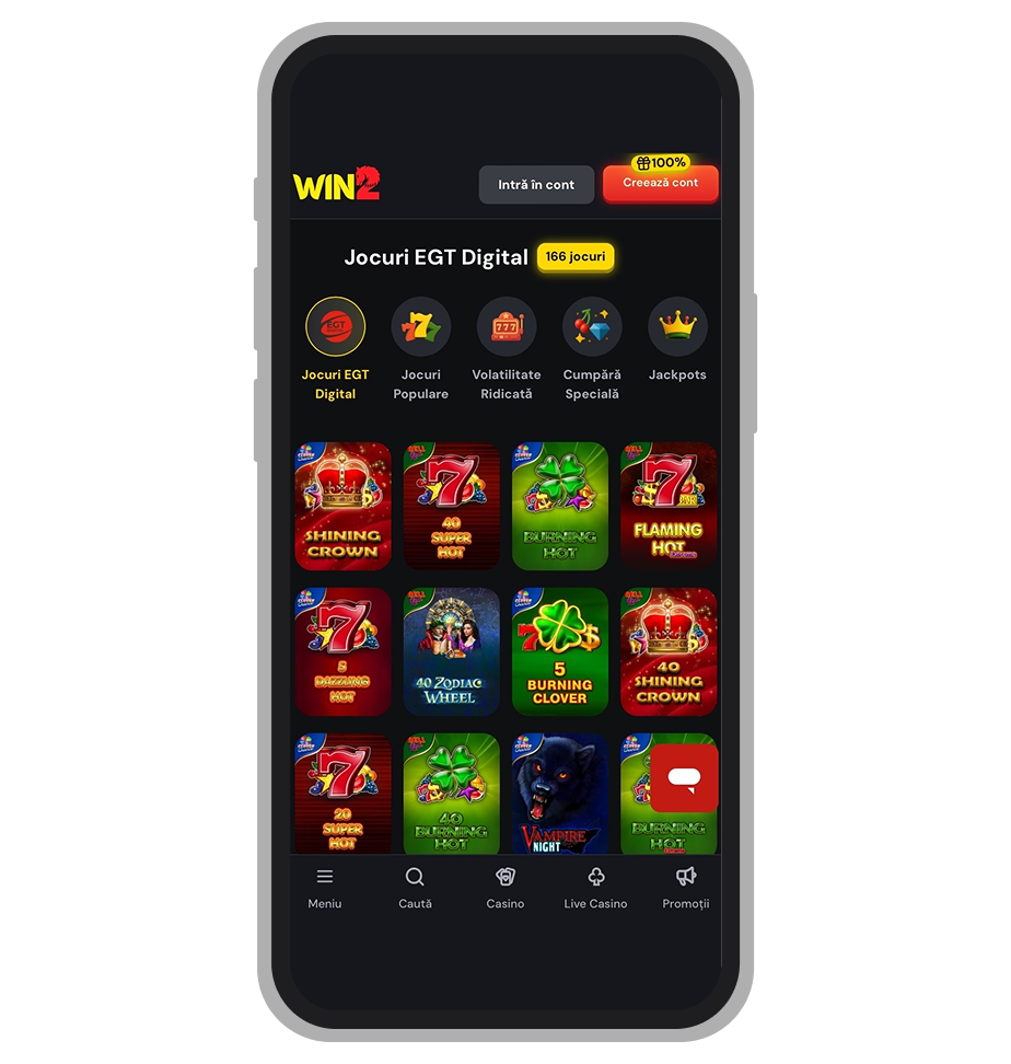 Jocuri EGT Digital la Win2