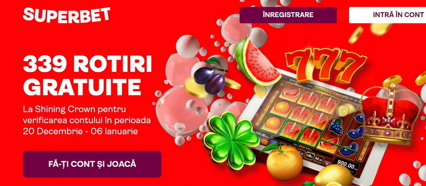 Ai 339 de rotiri gratuite la Superbet de Sarbatori