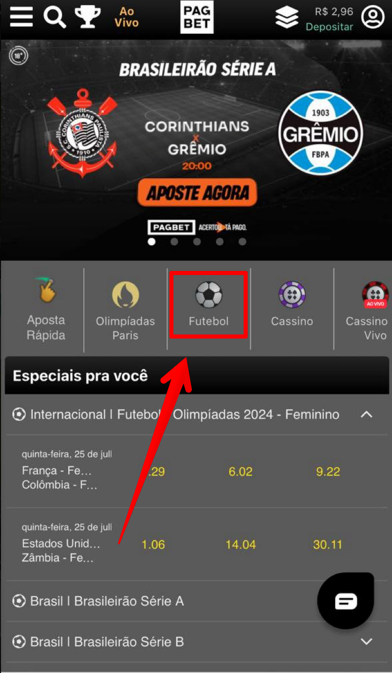 Acesse um esporte Pagbet 