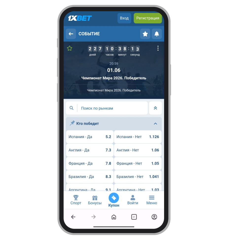 Чемпионат мира. Ставки букмекеров на аутрайты