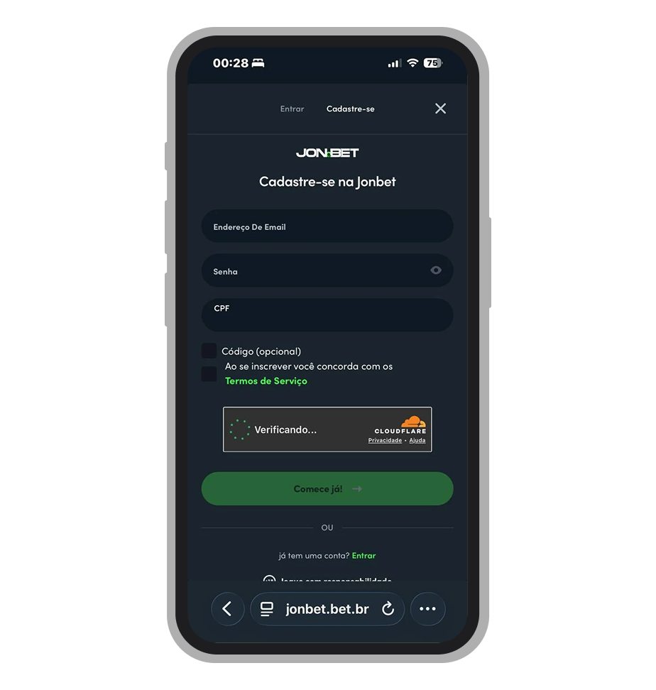 Cadastro na Jonbet