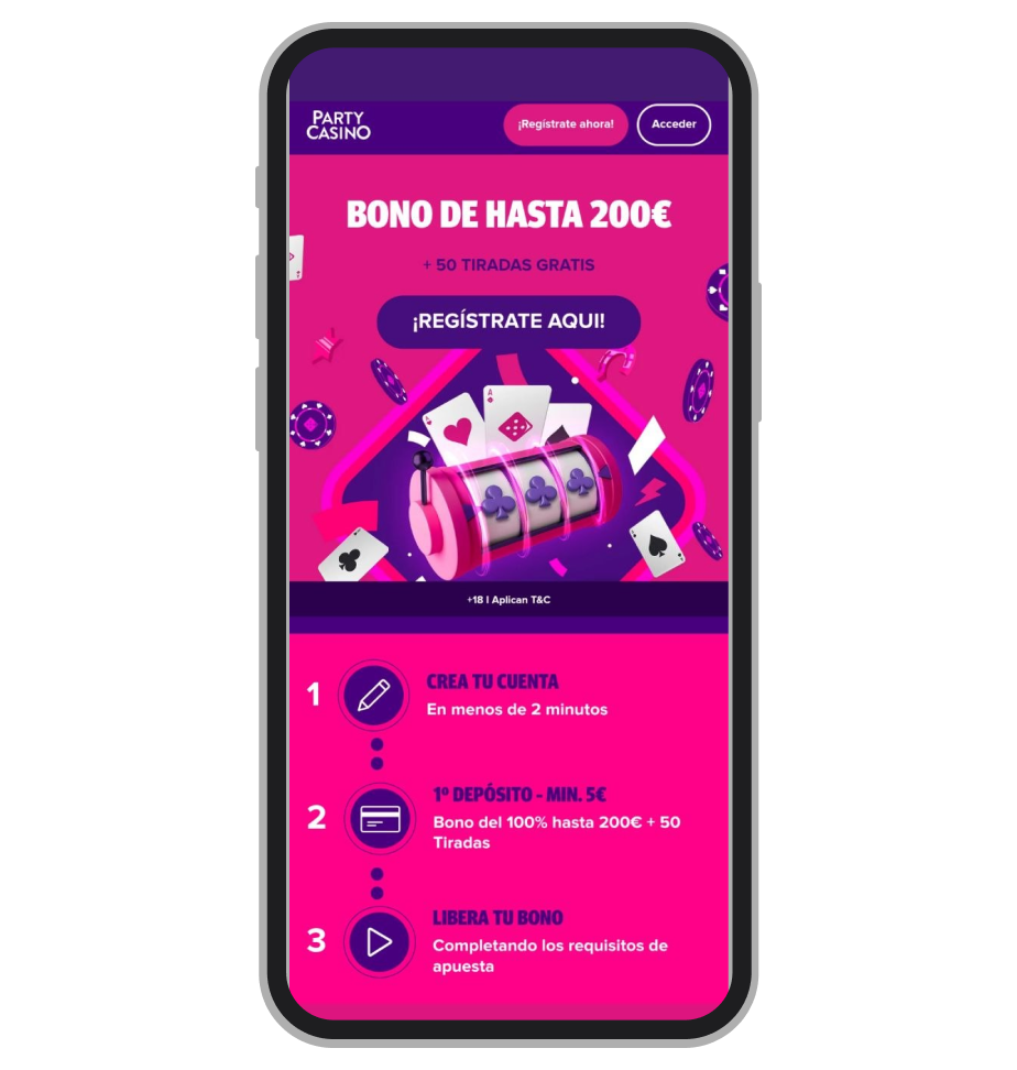 Bono de bienvenida de Party Casino