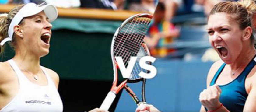 Simona Halep vs Angelique Kerber, meciul zilei din tenis