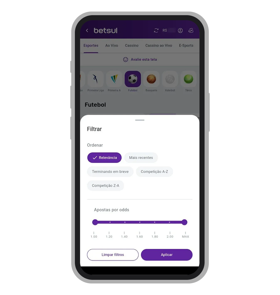 Filtros de navegação 
